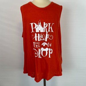 Old Navy Orange Disney World Tank Top Shirt ((size XL))